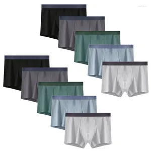 Onderbroek 10 stks/partij Mannen Katoenen Boxers Slips Sexy Shorts Karakter Slipje Ondergoed Plus Size L-4XL Streep