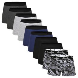 Sous-vêtements 10pcs Pack 2023 Hommes Culottes Coton Sous-vêtements Mâle Marque Boxer Et Pour Homme Ensemble De Luxe Short Box Slip Kit 231211