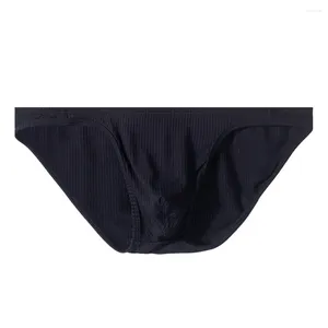Sous-vêtements 1pc sexy hommes taille basse slips tongs coton sous-vêtements u-convexe poche bikini culotte élastique sous-vêtements pour homme