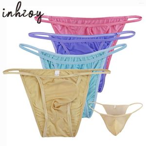 Onderbroek 1 stks heren sexy zomers lage stijging g-string slip build zak ondergoed ondergoed