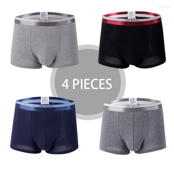 Calzoncillos 2022 Hombre Boxer Boxer Men Underwear Boxers de hombres sexys 4pcs/ Lot Young Male L-3xl Lycra