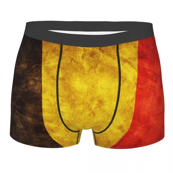 Sous-pants 2022 Polyester Belgium Country Flag Vintage Men Boxer Shorts Mens Mens Pantes Underwear pour un couple masculin