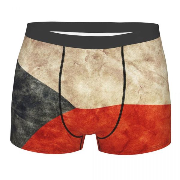 Caleçon 2022 Polyester tchèque pays drapeau Vintage hommes Boxer Shorts hommes culottes sous-vêtements pour homme Couple