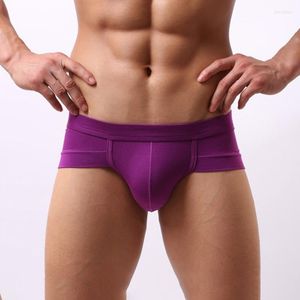 Onderbroek 2023 Modale lage taille comfortabele elastische pure kleurstiksel mannen korte ademende heuplift stijlvolle simplic mannelijk ondergoed 40