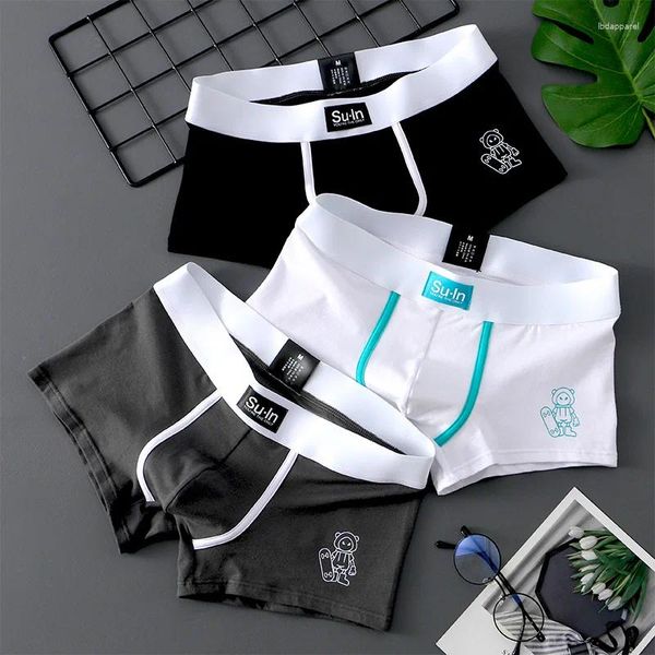 Calzoncillos de 4 piezas 4pcs boxeadores de skateboard Bermuida Bermuda ROPA Interior Hombre Boxers Boxers Cuecas Masculinas Hombre Calzoncillos M-3xl