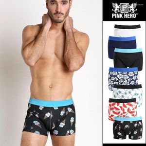 Onderbroek 2024 Merk ROZE HERO Boxers Sexy Ondergoed Comfortabele Mannen En Vrouwen Print Boxershorts Homopaar