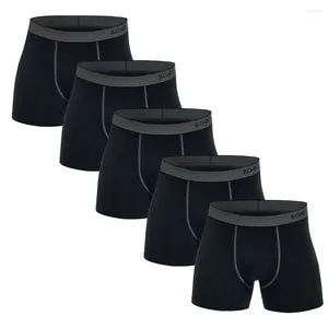 Onderbroek 2024 Katoen Set Box Mannen Boxershorts Voor En Pack Slip Kit Mannelijke Sexy Merk Gym Luxe Homme Slipje ondergoed 5 stks