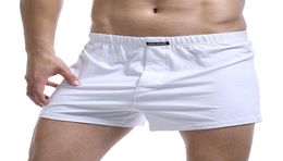 Sous-pants 2pcs Boxer pour hommes shorts doux stretch tricot en coton respirant hommes sous-vêtements boxers longs culottes sommeil plus bas plus si8384217