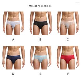 Sous-vêtements 2 pièces ajustement supérieur et confort flexible étanchéité sous-vêtements pour hommes slips design sexy doux super élastique rouge L