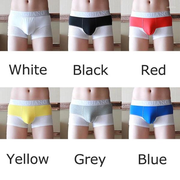 Sous-pants 2xl sexy hommes boxer shorts sans couture en sous-vêtements sans couture homme homme bougle mâle meesh trunk respirant cueca tanga gay culotte