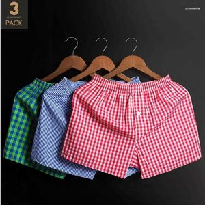 Onderbroeken 3-Pack Mannen Mannelijke Pyjama Shorts Heren Boxers Korte Slipje Onder Dragen Slaapbroek Multipack Katoenen Bodems