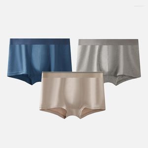 Onderbroek 3 pack heren boksers shorts ondergoed ondergoed vaste lage taille katoenen sportstammen m l xl xxl 3xl 2425d