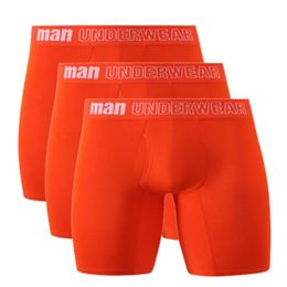 Calzoncillos 3 PCS Ropa interior de gran tamaño para hombres Bragas sexy Bragas de fibra de bambú Boy Long Undies Entrepierna Apertura Deporte Boxeadores Calzoncillos 231031