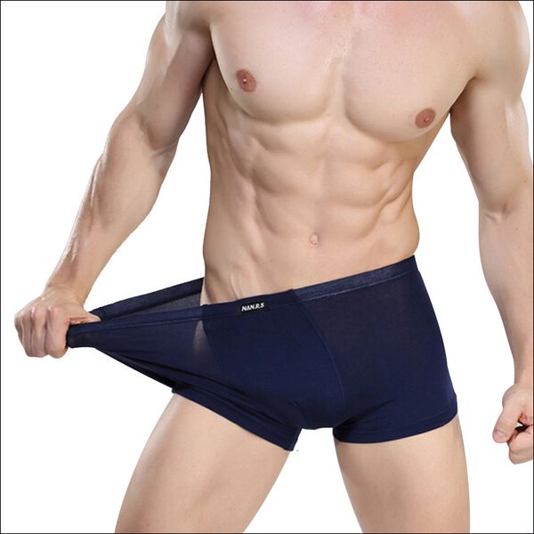 Sous-vêtements 3 pièces en fibre de bambou doux sous-vêtements pour hommes shorts sexy sous-vêtements pour hommes module de boxe sous-vêtements pour hommes couleur unie XXXL 230331