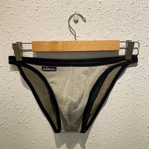 Culotte 3D poche convexe culotte pour homme élégant taille basse sous-vêtement Sexy respirant confortable petit Bikini Lingerie