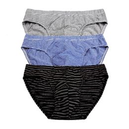 Caleçons 3pack coton slips pour hommes mode rayé respirant sous-vêtements pour hommes SXXL coton culottes pour hommes doux hommes 231027