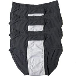 Sous-vêtements 3Pack Sous-vêtements d'incontinence pour hommes Coton Absorption régulière Slips urinaires lavables réutilisables 231027