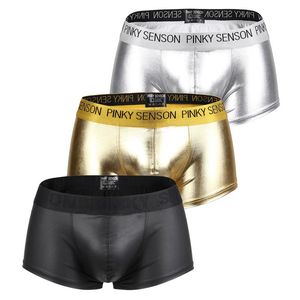 Slip 3PC Bag Briefs Homme Cuir Big Sexy Underwear Boxer