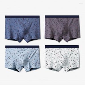 Slip 3pcs / lot Hommes Boxers Sous-Vêtements Tissu Modal De Haute Qualité Sexy Confortable Traceless Respirer Rayé Culotte Athlétique En Gros