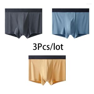 Sous-vêtements 3 pcs/lot Modal doux hommes sous-vêtements boxeurs respirant antibactérien culotte haute qualité mâle Boxer Shorts Cueca Homme