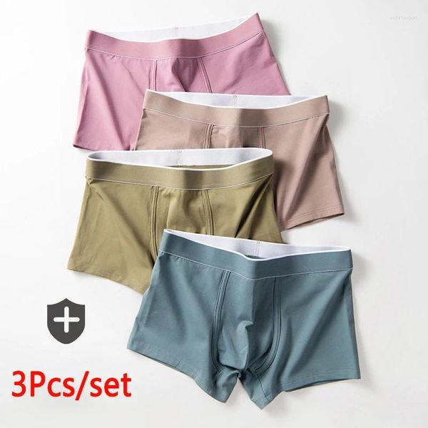 Sous-vêtements 3 pièces homme sous-vêtements sexy boxeurs coton pour hommes culottes mode boxershorts hommes hommes sous-vêtements garçon pack