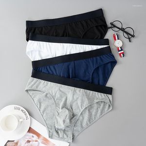 Calzoncillos 3 uds. Calzoncillos para hombre 95% ropa interior térmica de algodón bragas sexis a la moda calzoncillos masculinos transpirables de Color sólido