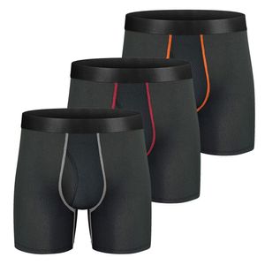 Onderbroek 3 % Set Long Boxers shorts Men slipje mesh ademende onderbroek mannelijk ondergoed voor mannen sexy homme boksersbox gay 230418