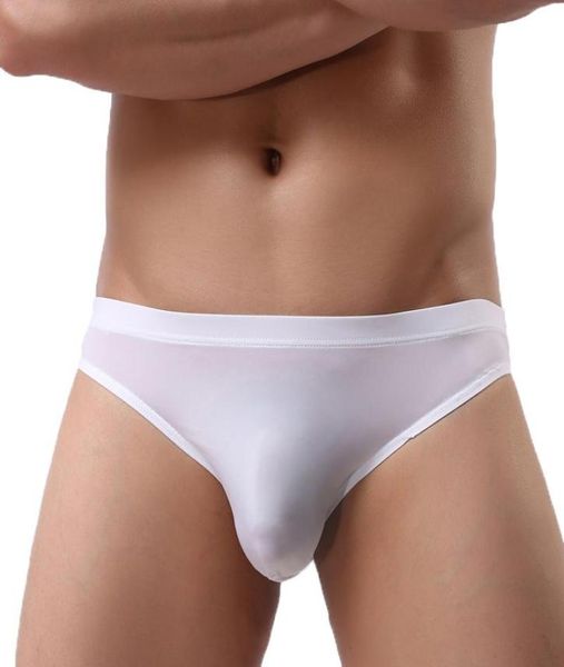 Sous-fonds 3xl Mens Briefs Jockstrap Ice Silk UltraHin Sous-vêtements Lingerie Paperas sans couture CUECA Thongs respirant Tanga Slip2800538