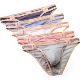 Onderbroek 4 Slips Heren Slipje Mannen Ondergoed Korte Ademende Afneembare Tailleband Bikini voor Sexy Shorts Y37 230914