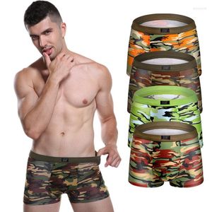 Onderbroek 4 Pack Fashion Men Camouflage Sexy Boxer Briefs Underwear Breathable Boy Undyy Homme slipjes Knickers Bottom Short Short