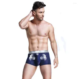 Underpants 4 Pcs/lot Men's Modal Soft Underwear Boxershort Scrotum Care Function Youth Health Seoul Convex Separation Boxer