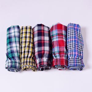 Onderbroek 4 Sexy mannen Binnen Mannelijke Boxershorts Casual Slaap Plaid Losse Comfortabele Homewear Strepen 230906