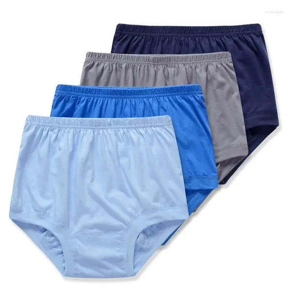 Calzoncillos 4 unids/lote 4XL calzoncillos de algodón para hombres ropa interior para hombres calzoncillos para hombres sueltos bragas transpirables para hombres