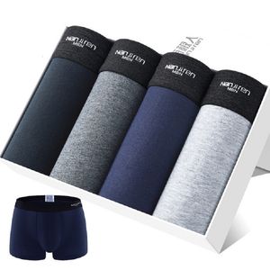 Calzoncillos 4 unids/lote 6XL 5XL ropa interior Boxer para hombre 100% Boxers de algodón bragas sueltas transpirables para hombre pantalones cortos sólidos calzoncillos de marca de talla grande 230420