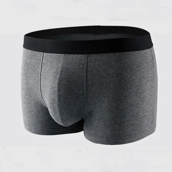 Calzoncillos 4 unids/lote marca algodón Boxer ropa interior para hombre bragas hombre grande corto transpirable sólido flexible Boxershorts hombres