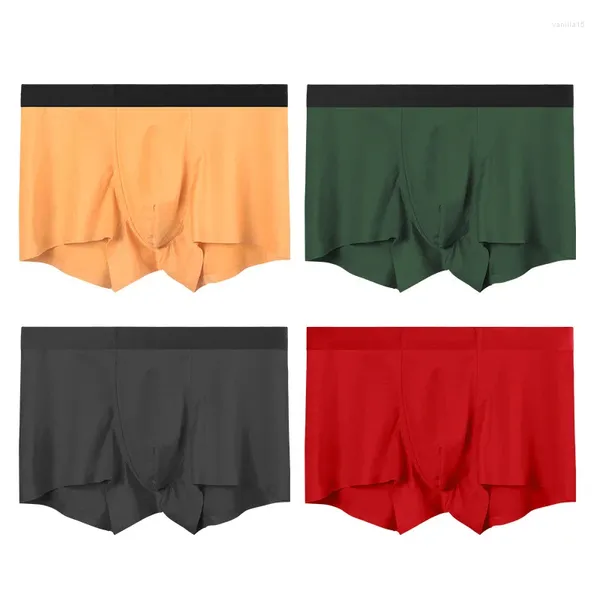 Sous-pants 4pcs / lot hommes Men de mode sous-vêtements Boxer short de haute qualité Modal respirant doux pour culotte masculine