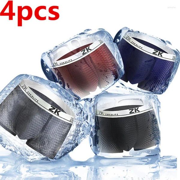 Sous-vêtements 4pcs / lot Sous-vêtements masculins Boxer Hommes Hommes Boxers Hombre Bokserki Modal Cueca Masculina Shorts Taille L-5XL