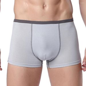 Onderbroek 4 stks/partij Kwaliteit Zachte Mannen Boxer Ondergoed Effen Kleur Modal Shorts