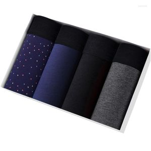 Sous-vêtements 4pcs Set Boxers Shorts Hommes Culottes Sous-vêtements en coton pour homme Sexy Boxershorts Homme Gay Slip Marque Calson