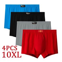 Onderbroek 4pcslot 10xl Men Boxer 100 katoen hoffen homme slipjes onderwer man comfort oversized 230823