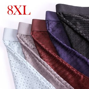 Onderbroek 4pcslot bamboe vezelheren bokser pantie onderpant plus maat xxxxl grote shorts ademende ondergoed 5xl 6xl 7xl 8xl 230815