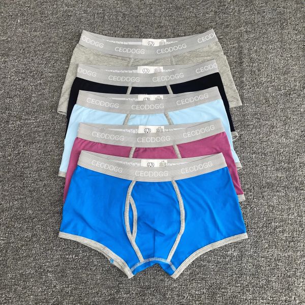 Sous-pants 5 pcs / lot Vente chaude CEODOGG 365 hommes Mâle sous-vêtements masculin Boxer sous-vêtements Trunks Coton Boxer Shorts sous-vêtements Sexy Lingerie Men