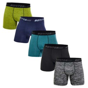 Sous-pants 5 pièces 2023 Boxer de marque en polyester et sous-vêtements pour hommes SEPLES Sexy Shorts Gift Slider Y240507