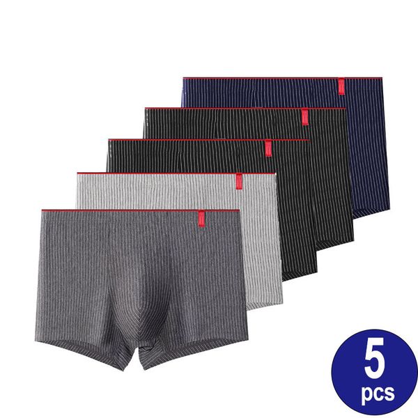 Caleçon 5 pièces hommes boxer coton Calzoncillos Hombre sous-vêtements sous-vêtements sexy en gros Lot Boxershorts Majtki Meskie sous-vêtements 230407