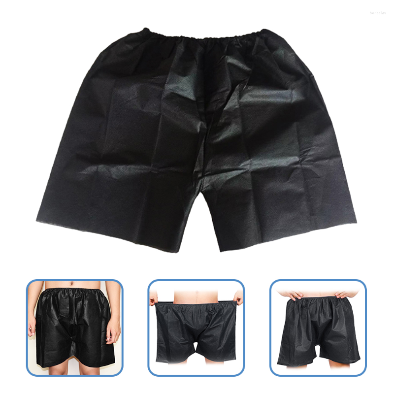 50-Pack of Portable Disposable Men's Workout black leather shorts for Travel and Outdoor Activities