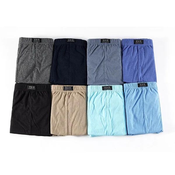 Sous-pants 5packs BOXER BOXER BOSEUR MEN MENSEUR 100 Coton sous-vêtements Homme Loose Men Great Large 5xl 6xl Plus taille pour les hommes Lot