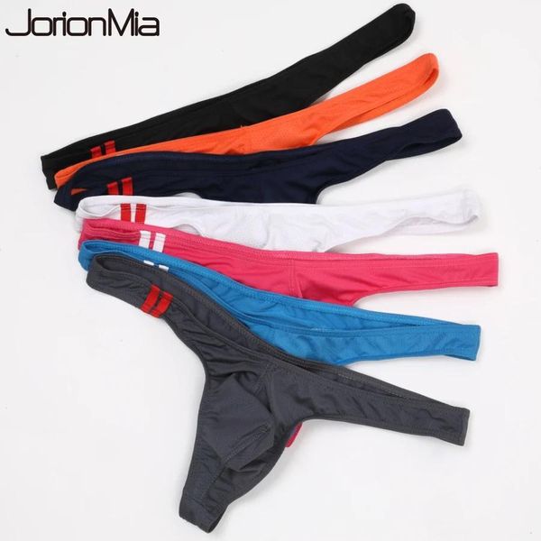 Sous-pants 5pcs / lot 2019 hommes Mesh sexy respirant des mémoires personnels bikini gstring jocks jocks tanga sous-vêtements shorts exotiques tback e058