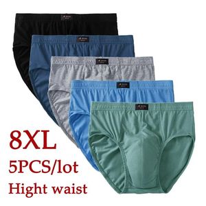 Sous-pants 5pcs / lot 8xl 100% coton Men Briefes Men's Underwear mascules Male Brief