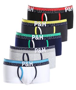 Onderbroek 5 stks/partij Merk Roze Hero mannen Katoenen Ondergoed Sexy Boxers Mannen Mode mannen Gay Ondergoed Mannelijke Boxer shorts Effen Onderbroek 230719