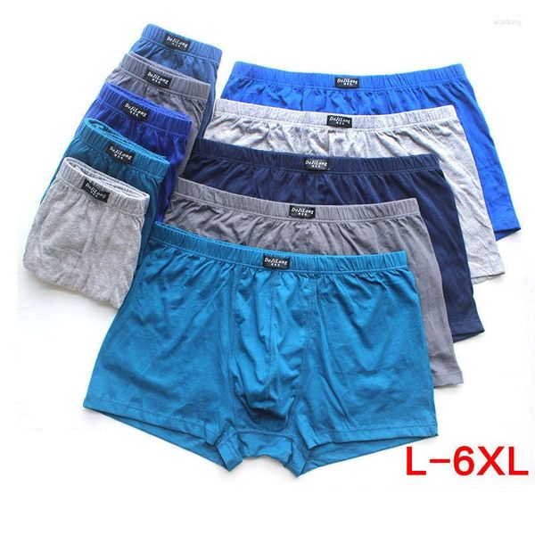 Sous-vêtements 5pcs / lot Boxers en coton 6XL 5XL Sous-vêtements pour hommes Quatre shorts Homme Respirant Impression confortable